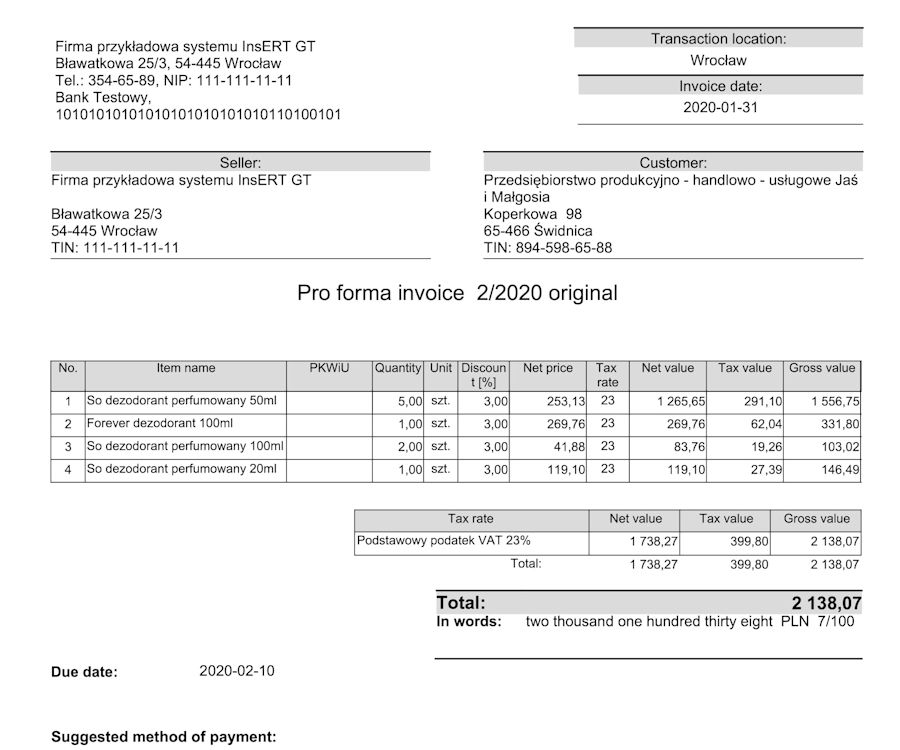 Pro-forma faktura